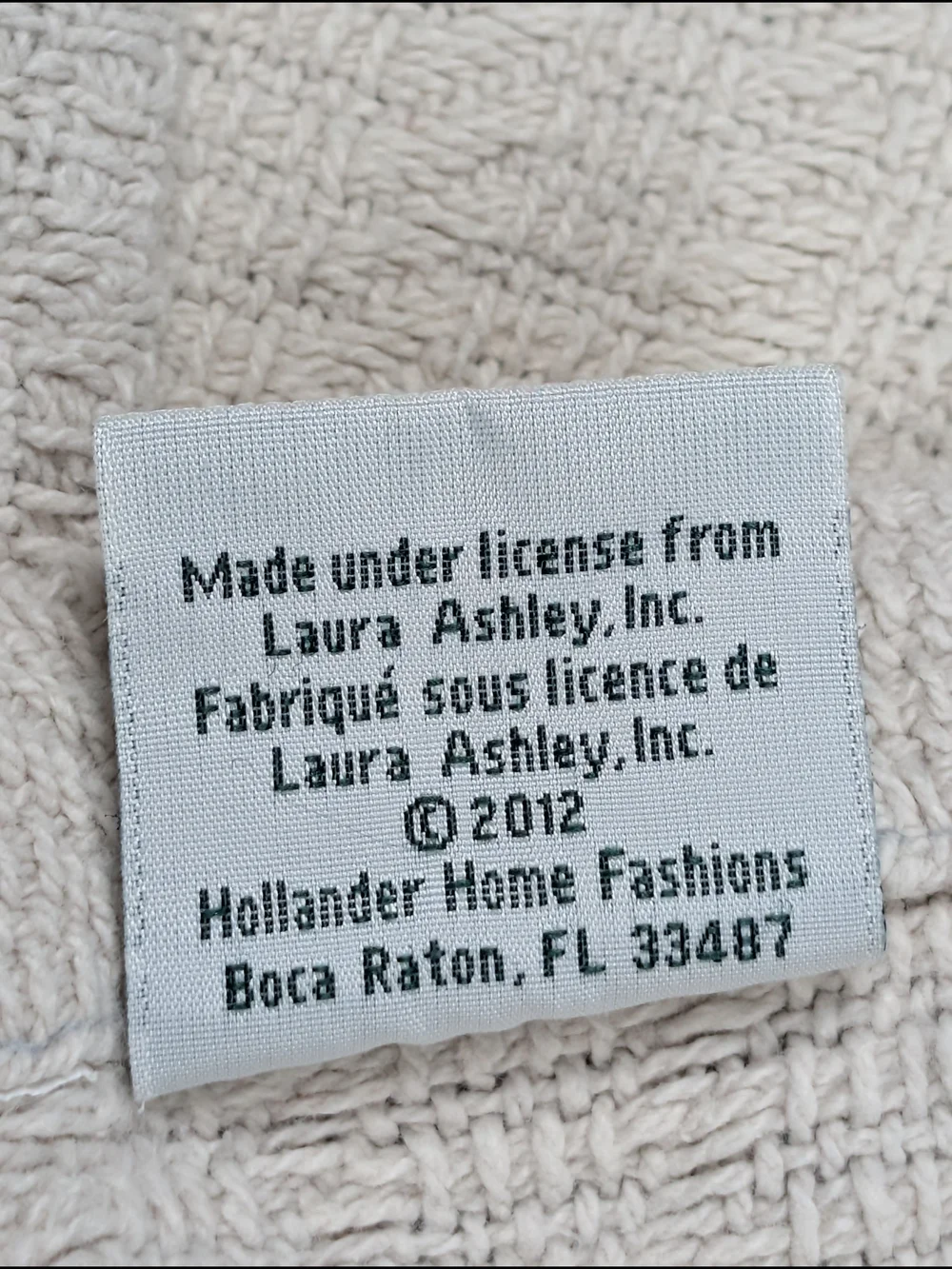 Laura Ashley Woven Basketweave Blanket Full Queen Beige 84x84